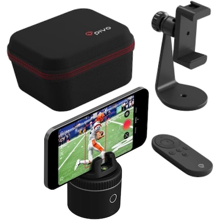 Pod Auto Face Tracking Phone Holder, 360 Deg. Rotationwith Remote Control, Smart Mount, Travel Case